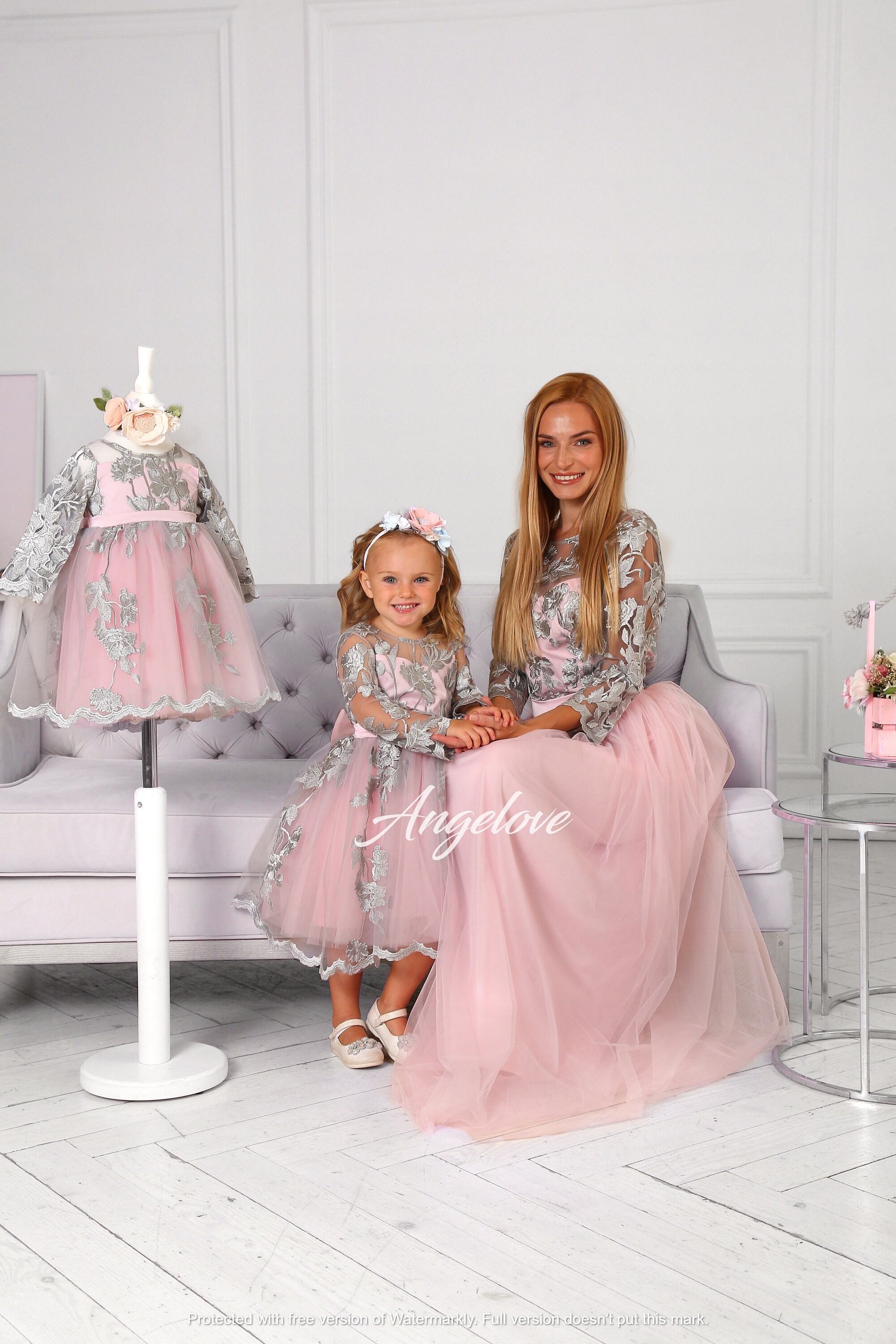 princess polly baby blue dress Mom Daughter 1st Birthday Dress