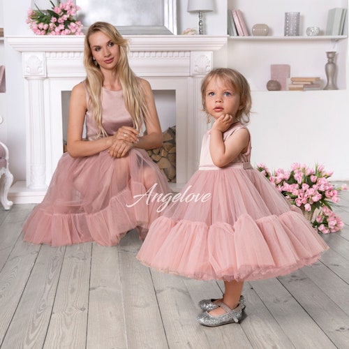 Mommy and Me Dress Matching Mom and Baby Outfits Peach - Etsy