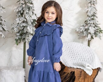 Ensemble Vêtements Bébé Fille 3 Pièces - Béret à Manches Longues + Jupe Velours + Robe D'hiver, Coton Doux, Tailles 0-24 Mois