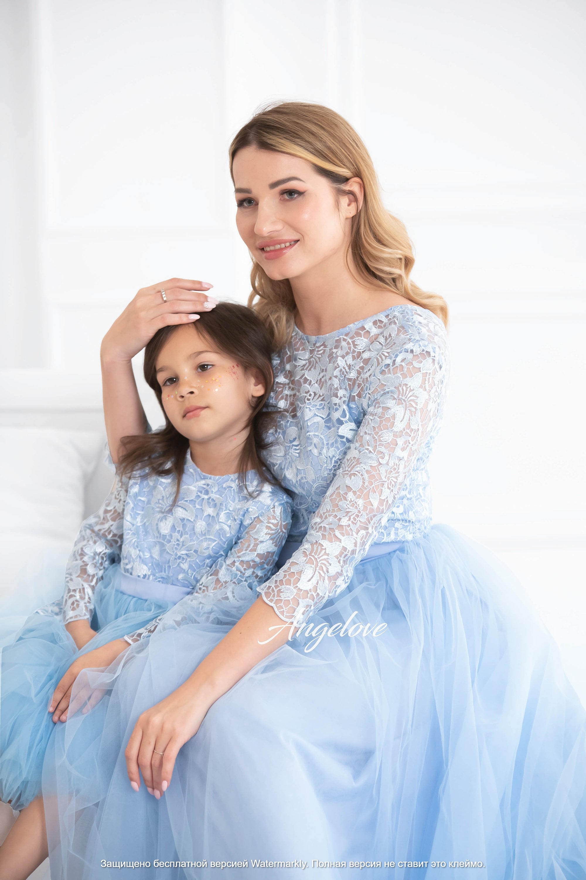 Mommy and Me Outfits Blue Mother Daughter Matching Dress - Etsy