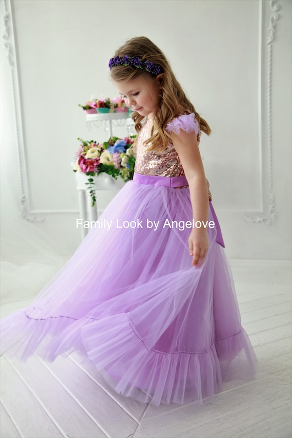 Lavender Girl Dress - Princess - Tulle Tutu - Shirt Babygirl- Flower Girl - Ball Gown Dress Lavender Girl Dress - Princess - Tulle Tutu - Shirt Babygirl- Flower Girl - Ball Gown Dress