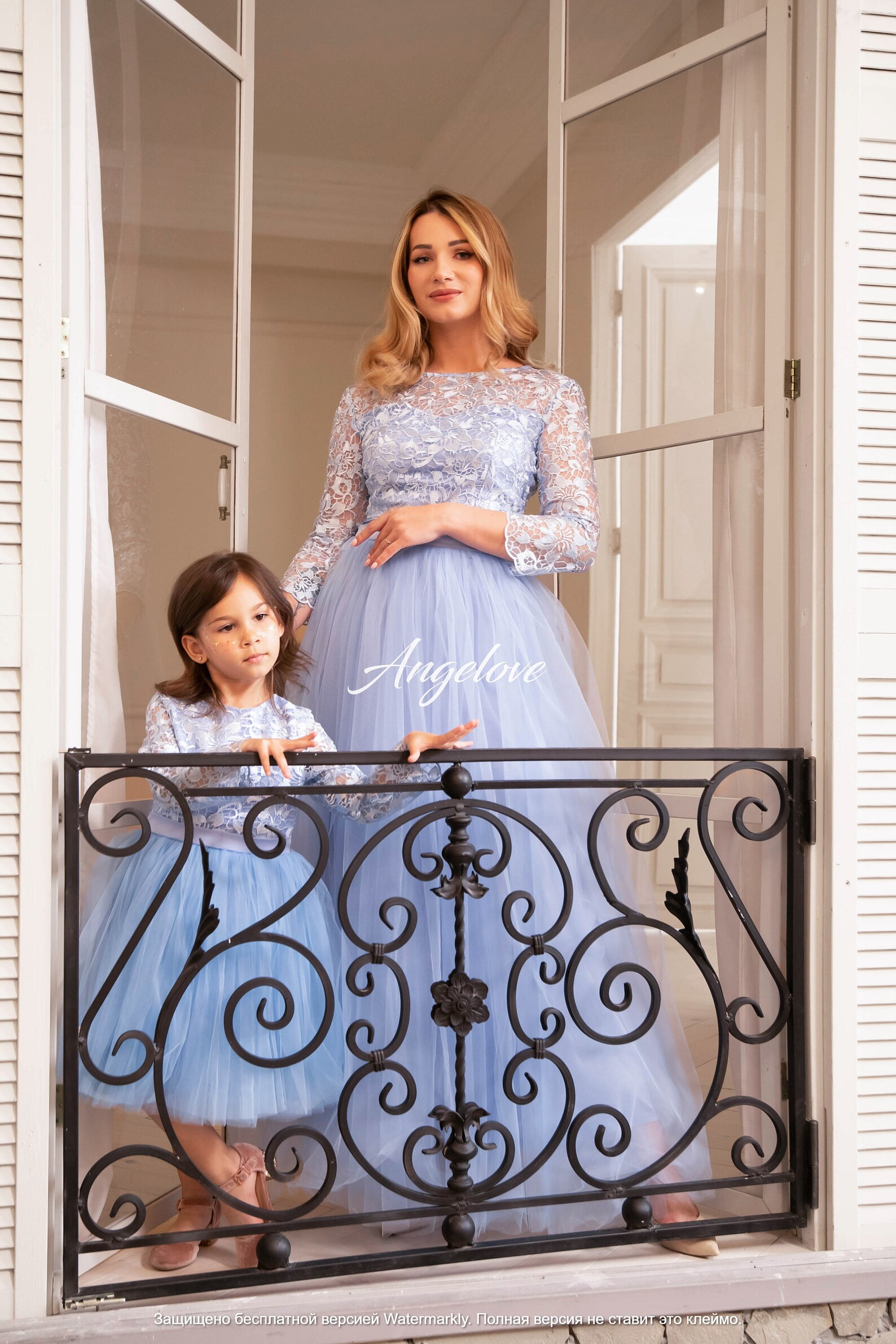 Mommy and Me Outfits Blue Mother Daughter Matching Dress | Etsy