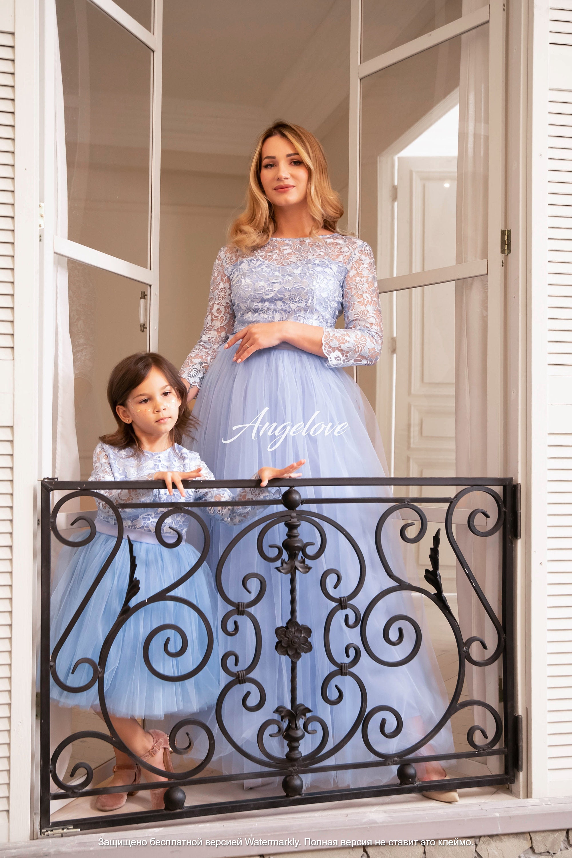 Mommy and Me Outfits Blue Mother Daughter Matching Dress - Etsy