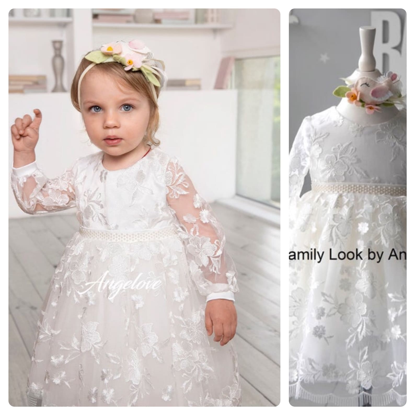 Сhristening Gown Elegant Baptism Dress for Baby Girl Etsy