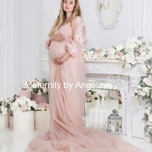 Maternity Dress for Photo Shoot - Blush Maternity Robe