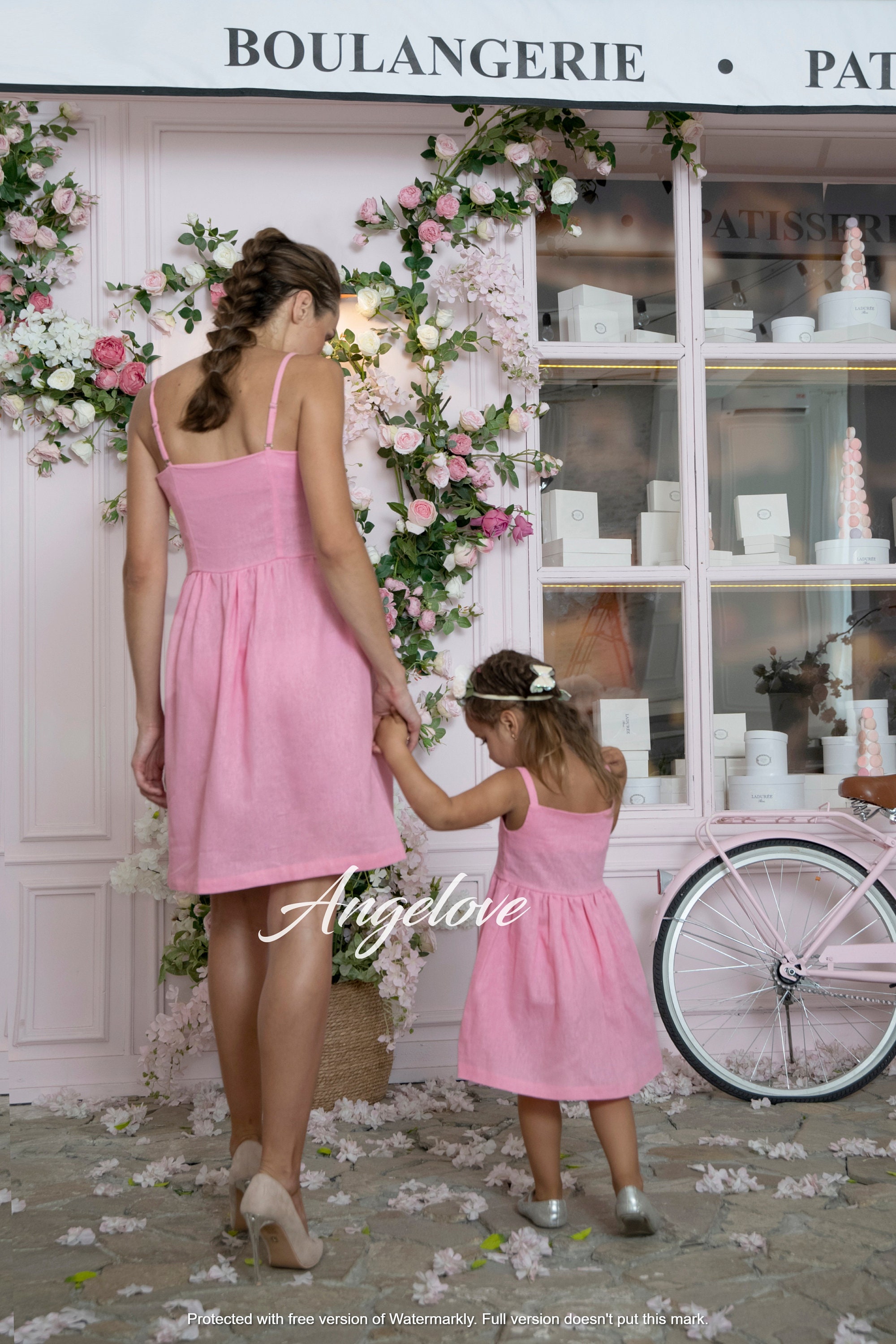 Linen Summer Family Outfit - Mother and Daughter - Sundress Matching ...