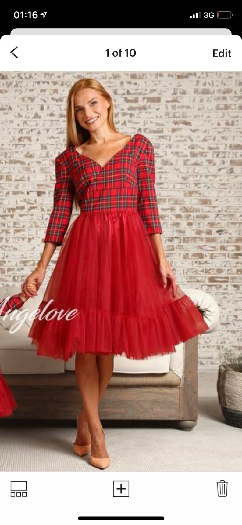 Christmas party dress Red Tartan Dress Plaid dresses Etsy
