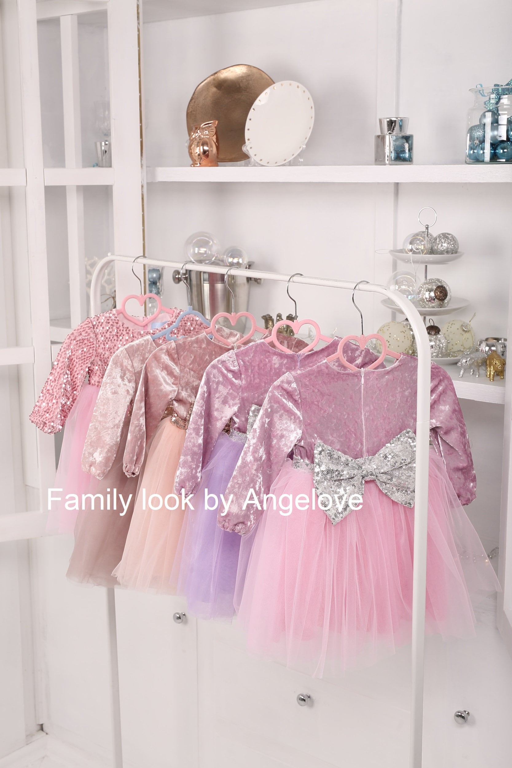 Robe Princesse Fille En Tulle Pailleté - Manches Longues Pour Anniversaire, Mariage | Taille 2-7 Ans | Matière Douce