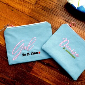 パーソナライズされたポーチ刺繍