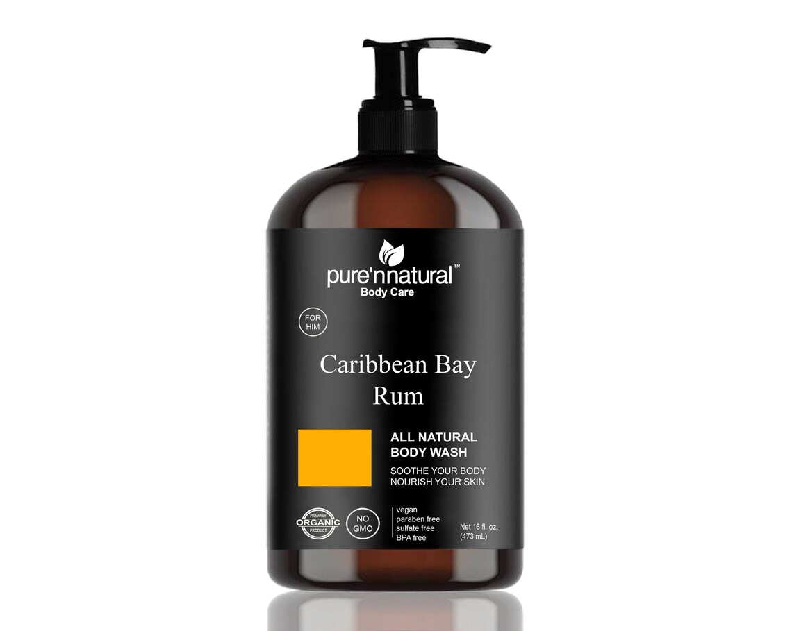 Caribbean Bay Rum Body Wash All Natural Organic pH Etsy