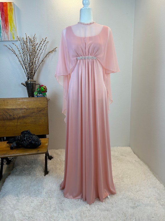 1970s gown / 1960s gown / 1970s Maxi with Angel s… - image 9