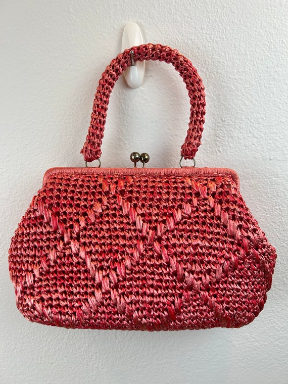 1960’s Raffia Purse / 60s Raffia Purse / 1960s pu… - image 2