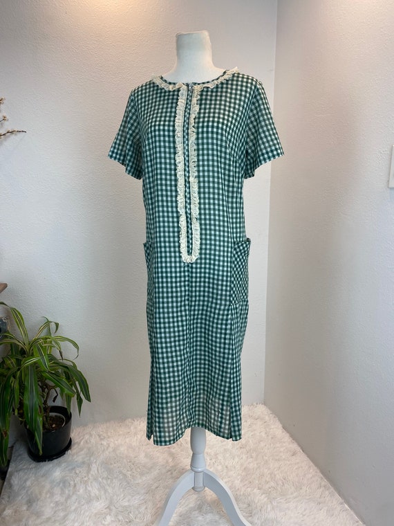 1960s Zip Front Dress / 60s dress / Vintage Volup - image 10