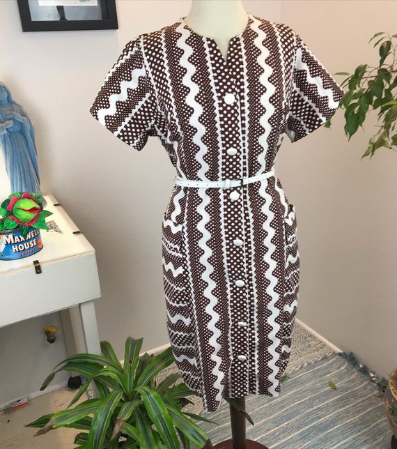 Vintage 1950’s Volup Zig Zag Dress Gem