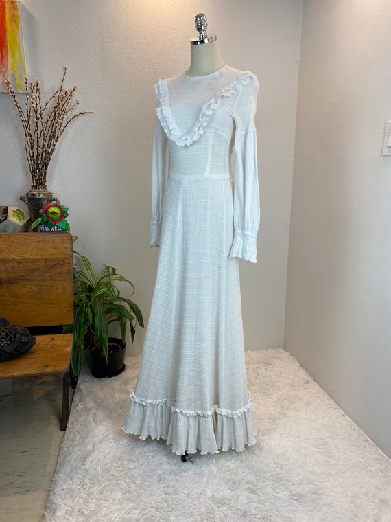1970s Prairie dress / 70s dress / 1970s dress - image 1