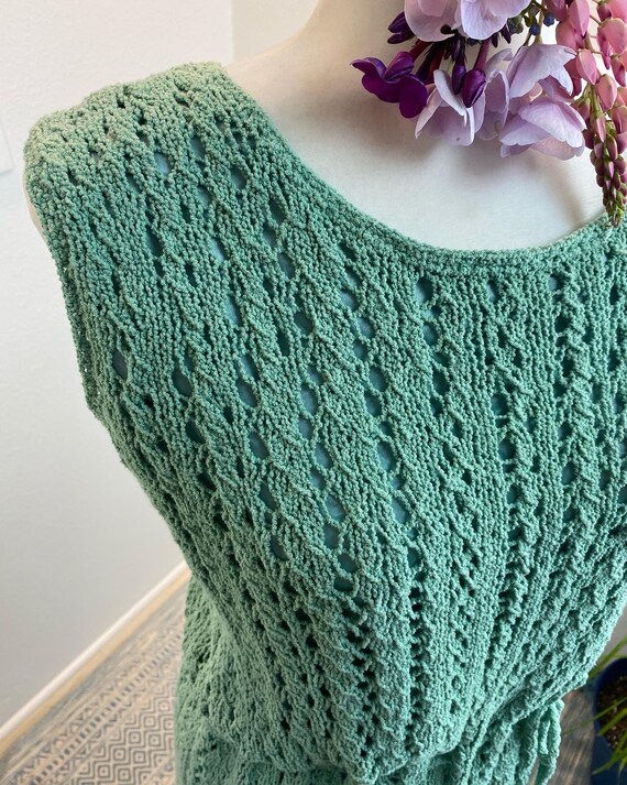 Vintage 1960’s Mint Knit Dress- Volup