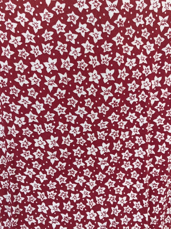 Vintage 1980’s Dress Red Floral - image 3