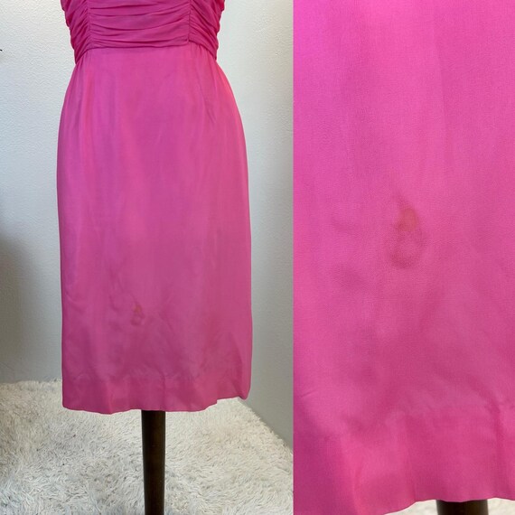1950s Hot Pink Chiffon Dress, Femme Fashions - image 9