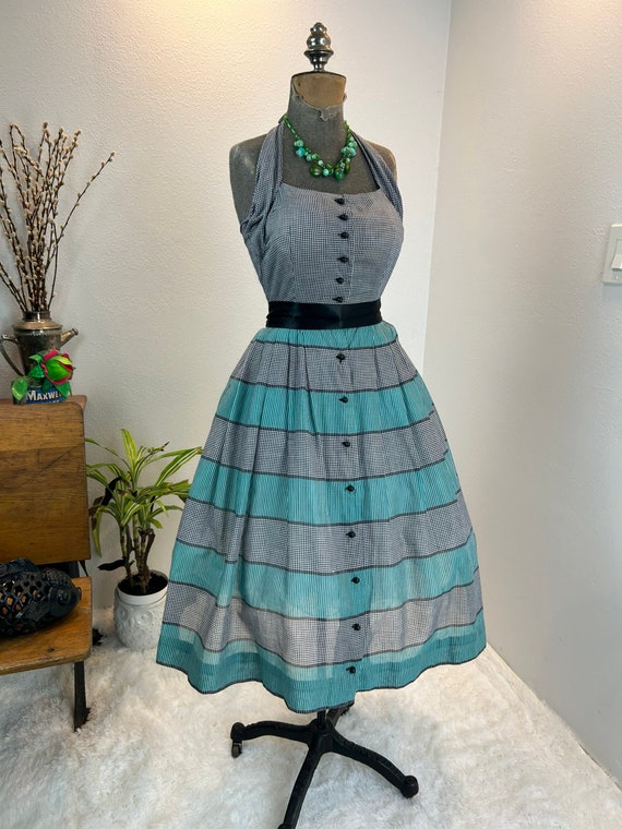 1940s halter dress / 1950s halter dress / 1940s d… - image 4