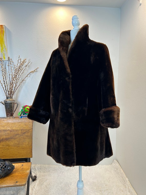 1940s Coat / 40s Coat / 1940s Mouton Coat / 1940s Teddybear