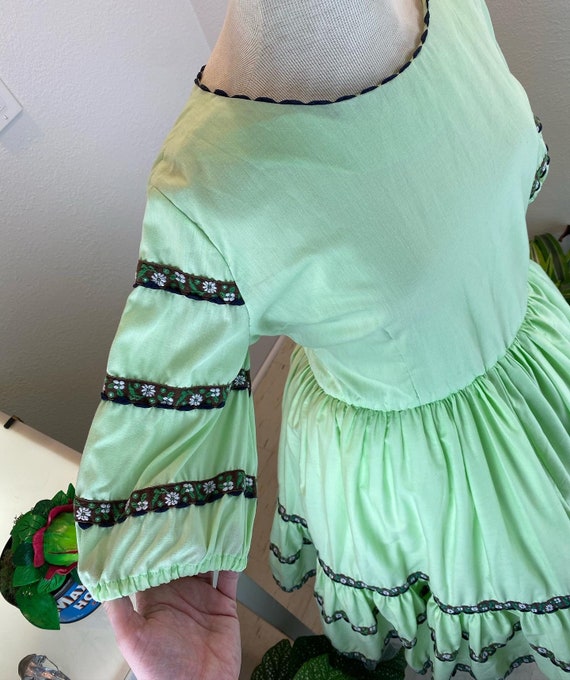 Vintage 1960’s Lime Sorbet Square Dance Dress - image 2