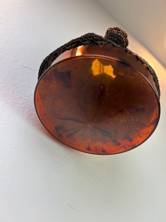1940s Purse with plastic Marbled bottom / 1940s p… - image 3