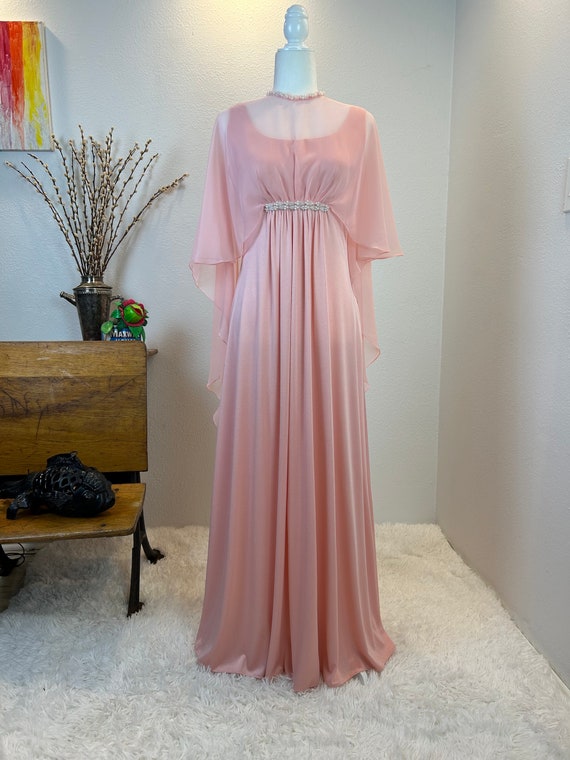 1970s gown / 1960s gown / 1970s Maxi with Angel s… - image 10
