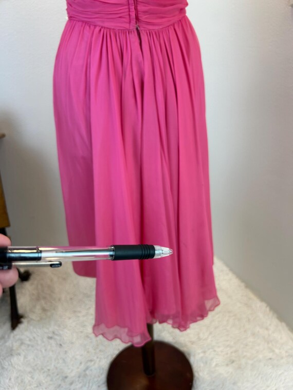 1950s Hot Pink Chiffon Dress, Femme Fashions - image 8