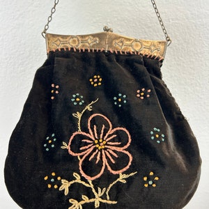1920 年代の財布 / 1920 年代のバッグ / アンティーク財布 / フラッパー財布 / 1920 年代のベルベット財布