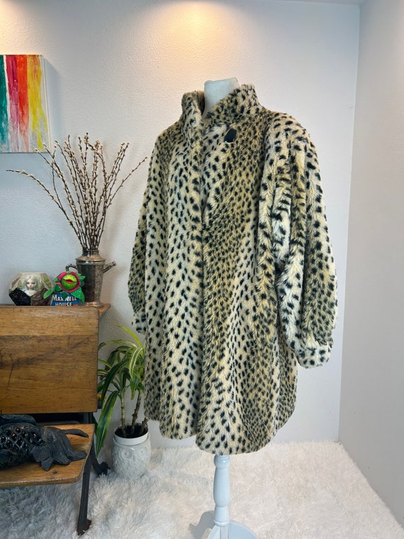 80s leopard coat faux Gem