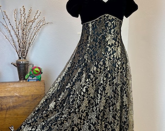 Vintage Jessica Mcclintock for Dillards Black Velvet Dress 11/12 - Etsy  Australia