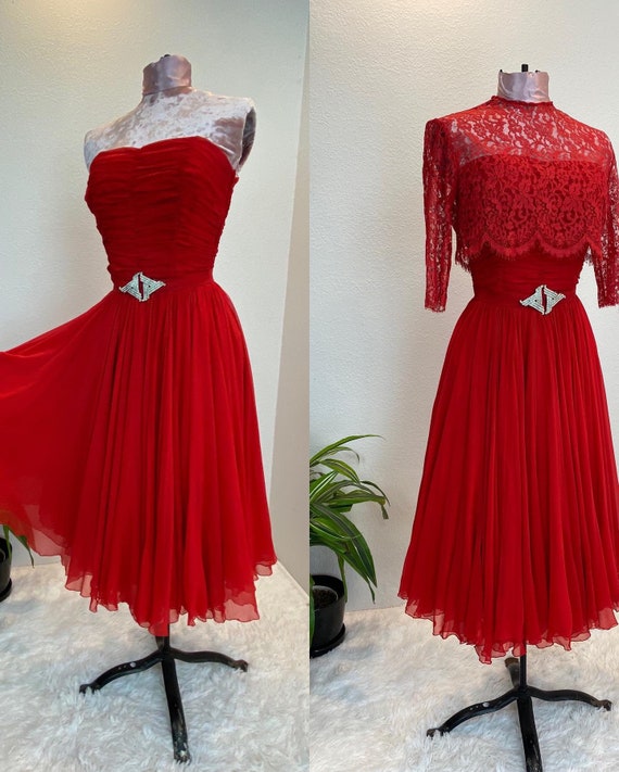 1940s Dress / 1940s Chiffon dress / 1940s silk dre