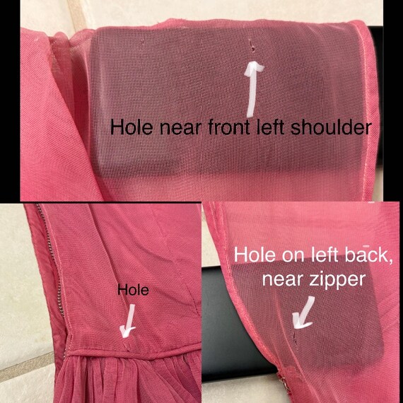 1950s Emma Domb Fushia Party Dress, Ruched Bodice… - image 10