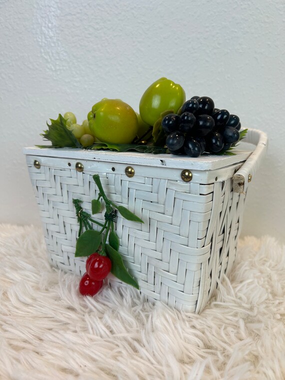 Vintage Box Purse / Vintage Fruit Salad Purse / V… - image 9