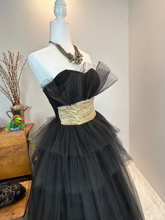 1950s Prom dress / 1950s Party Dress / 1950s Cupc… - image 4