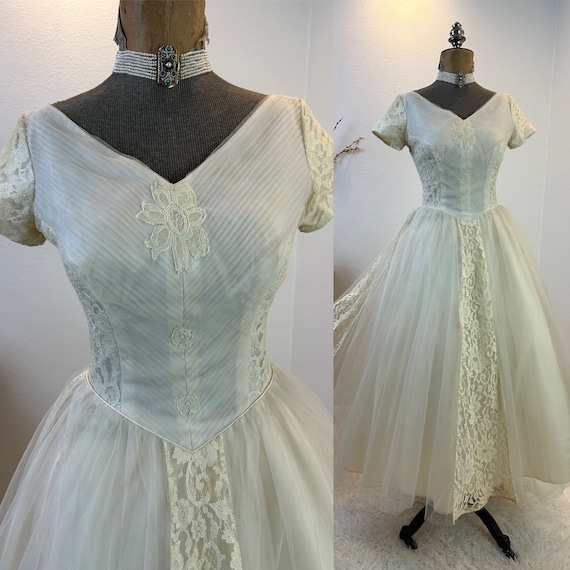 1950s dress / 1950s gown / 1950s prom dress /  50… - image 1