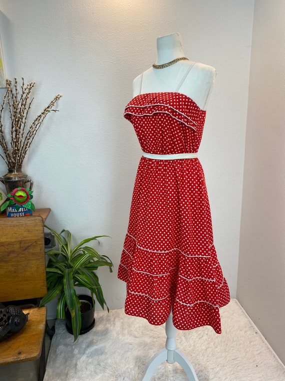 1980s dress / 80s dress / vintage sun dress - image 3