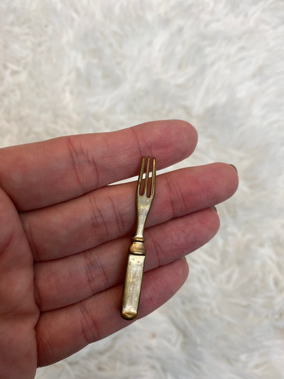 1940s Fork Brooch / 40s brooch / 1940s Brooch - image 3