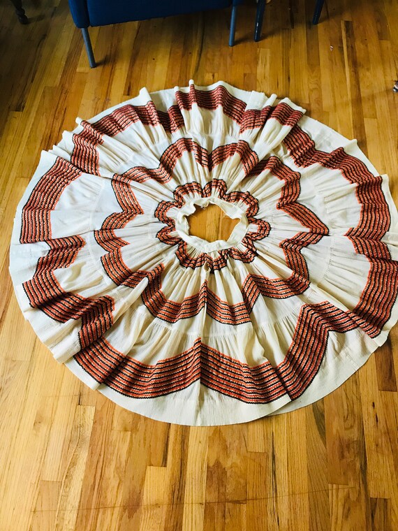 Vintage Yellow Gauze Patio Circle Skirt