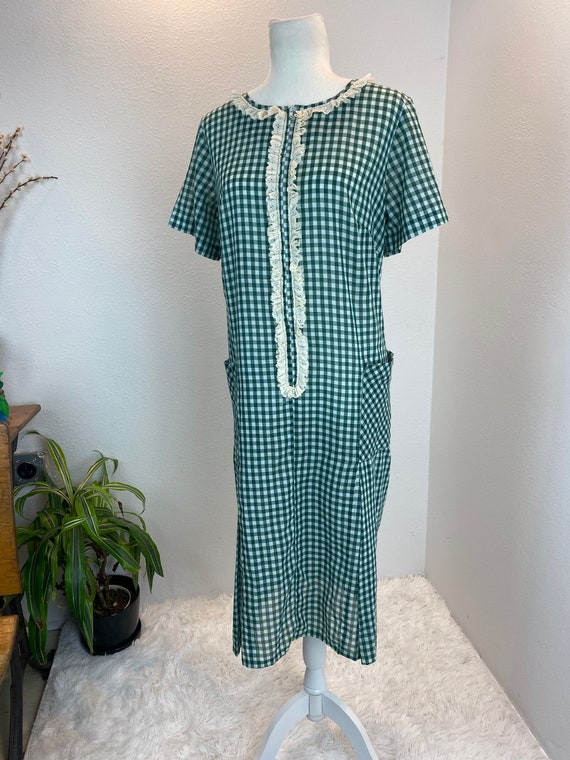 1960s Zip Front Dress / 60s dress / Vintage Volup - image 9