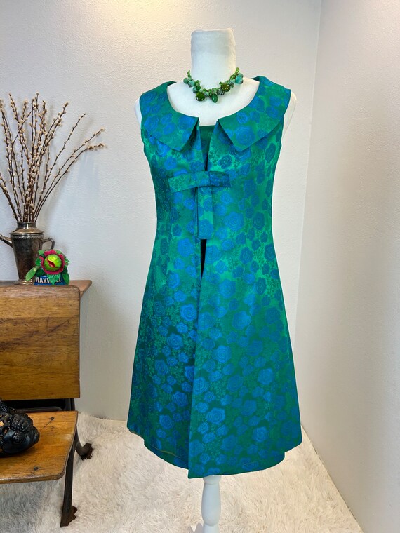60’s Pink Green and Blue Two Piece