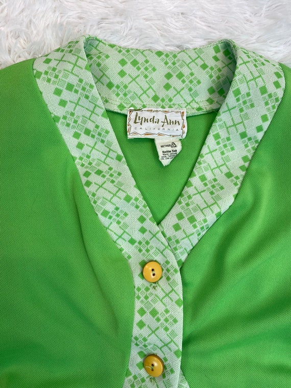 1960s lime green dress / 60s dress / 1960s mod / … - image 7