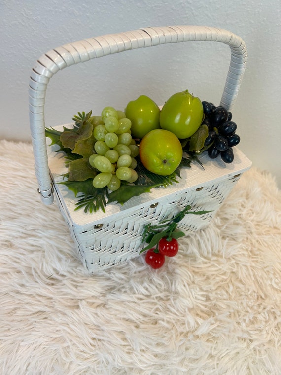 Vintage Box Purse / Vintage Fruit Salad Purse / V… - image 8