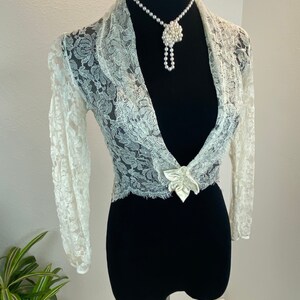 1940s Lace Bolero / 1940s bolero / 1940s Lace wounded image 10