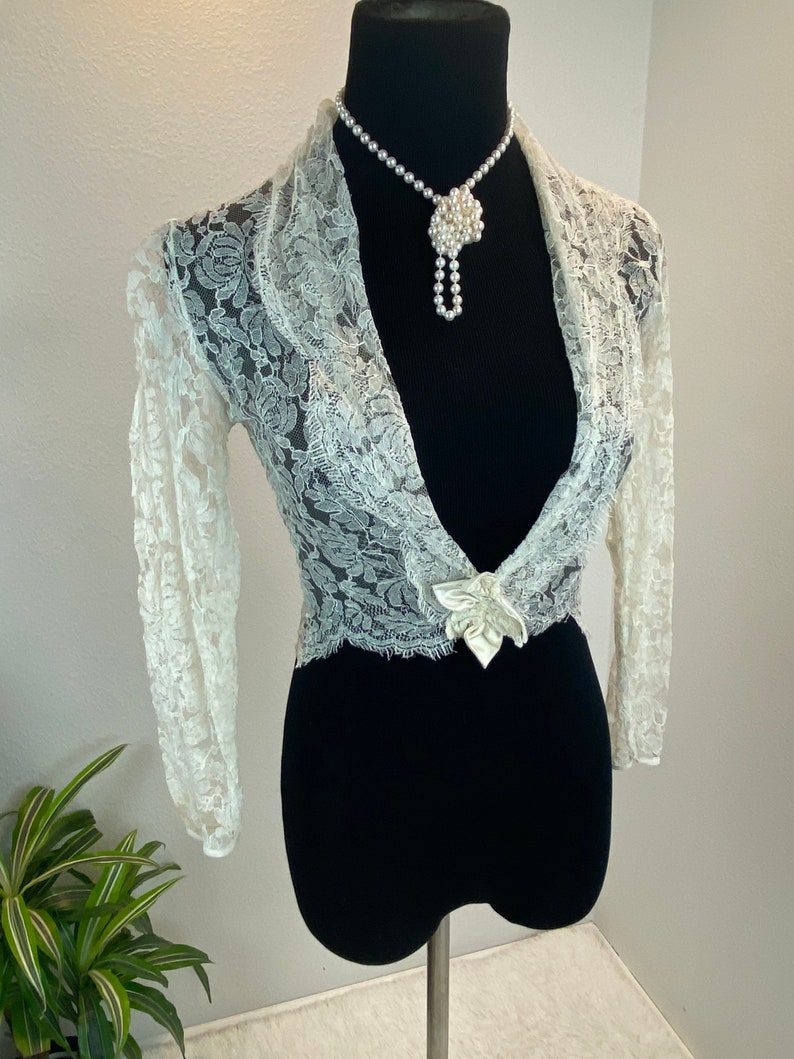 1940s Lace Bolero / 1940s bolero / 1940s Lace wounded image 10