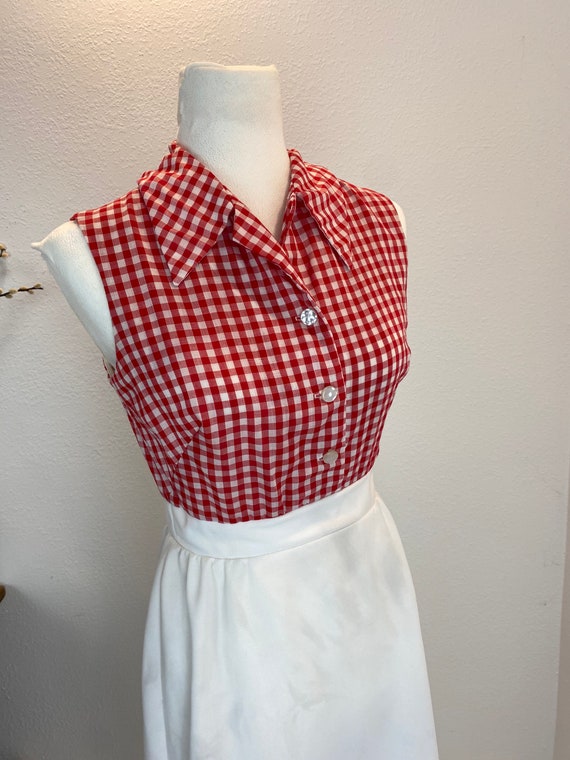 1970’s Dress / 70s Maxi dress / Gingham Butterfly… - image 3