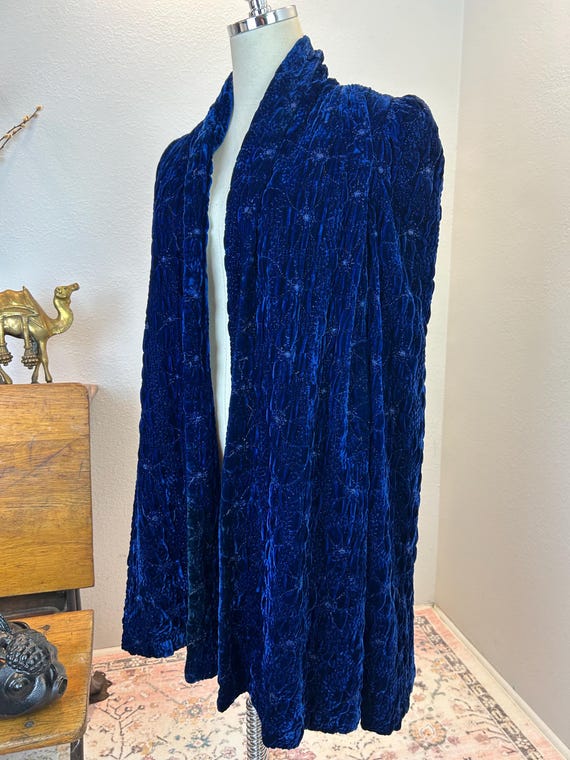 1920s velvet cape / 20s velvet jacket / 1920s velvet coat / 1930s velvet cape / 1930s velvet jacket