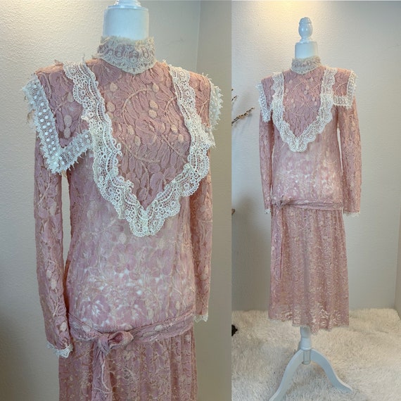 1980’s Gunne Sax / Jessica McClintock / 1980s  dr… - image 1