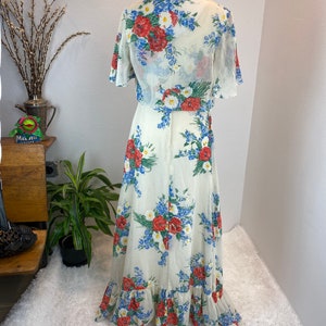1970s dress / 1970s Floral Maxi and Wrap / 1970s maxi image 7