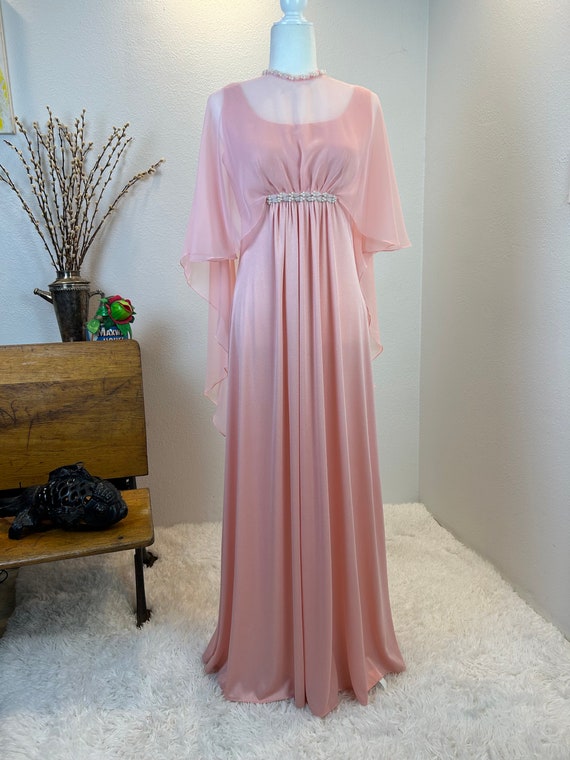 1970s gown / 1960s gown / 1970s Maxi with Angel s… - image 2